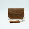 Pocket Sized Biker Wallet, Crazy Horse Leather