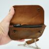 Pocket Sized Biker Wallet, Crazy Horse Leather