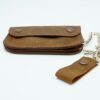 Pocket Sized Biker Wallet, Crazy Horse Leather