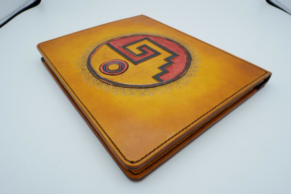 Leather Notepad Portfolio Aztec/Mayan Style