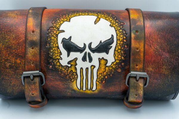 Motorcycle Fork Bag skull punisher