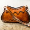 Leather purse handmade Mariposa bag. Hand dyed, hand stitched. Ready to ship.