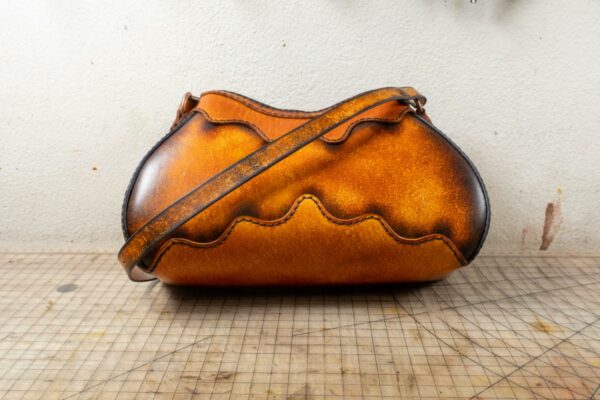 Leather purse handmade Mariposa bag. Hand dyed, hand stitched. Ready to ship.