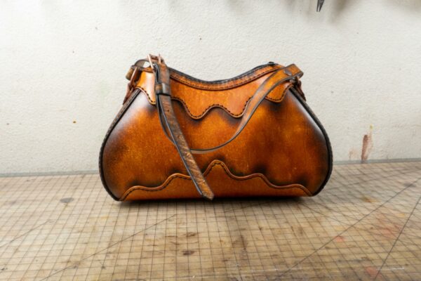 Leather purse handmade Mariposa bag. Hand dyed, hand stitched. Ready to ship.